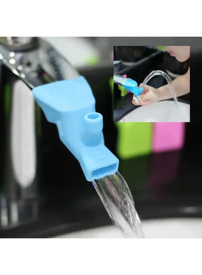 Pink Faucet Extender Splash Proof Silicone Water Guide Dual Purpose Sink Connector - Image 1