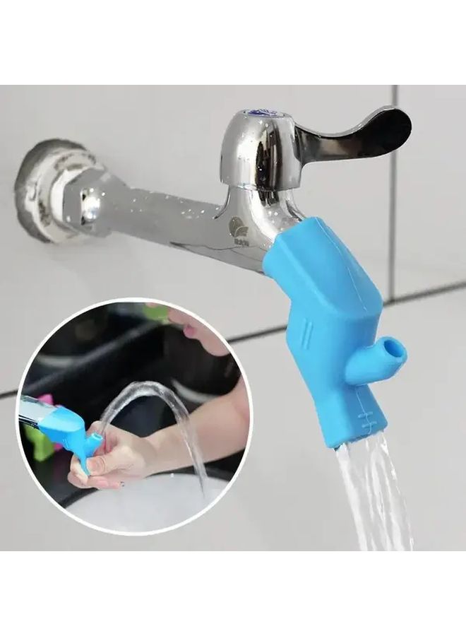 Pink Faucet Extender Splash Proof Silicone Water Guide Dual Purpose Sink Connector - Image 2