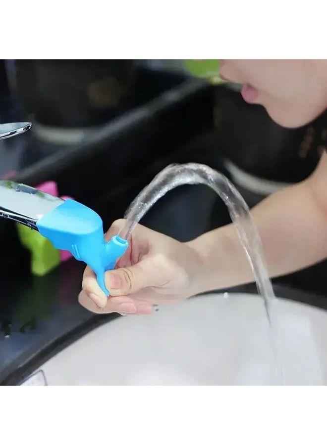 Pink Faucet Extender Splash Proof Silicone Water Guide Dual Purpose Sink Connector - Image 5
