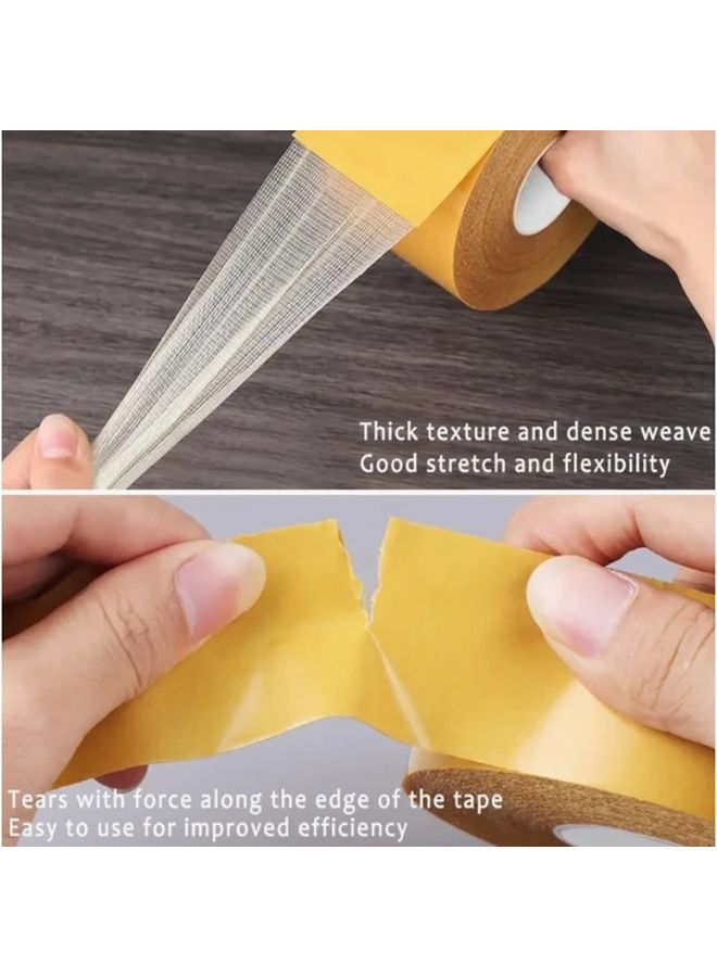 Heavy Duty Double Sided Tape 2cm x 20m Waterproof Fiberglass Mesh Adhesive For Walls Glass Fabric Wood Metal - Image 5
