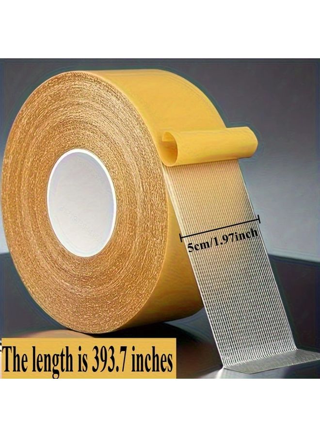 Heavy Duty Double Sided Tape 2cm x 20m Waterproof Fiberglass Mesh Adhesive For Walls Glass Fabric Wood Metal - Image 3