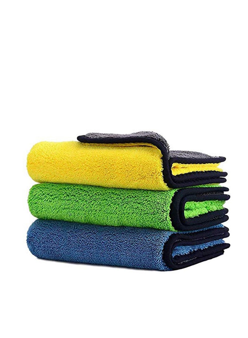 Y&D Cleaning Cloths, Car Towel, 3 Pcs Soft Absorbent Rag Microfiber Cloth for Car/Kitchen/Screen/Windows Super Detailing Towel Premium Professional 40x30cm  - Image 1