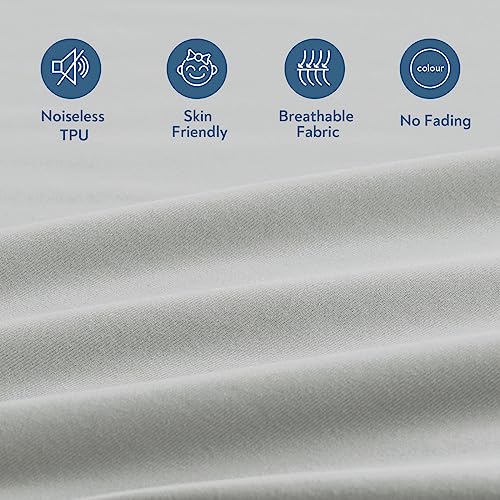 Magik & Kover Twin Mattress Protector Waterproof Cover 2 Pack, Waterproof Bed Twin Fitted Sheet Only, Machine Washable Deep Pocket Single Size Mattress Cover for Kids with Elastic Rubber Band, Grey - Image 3