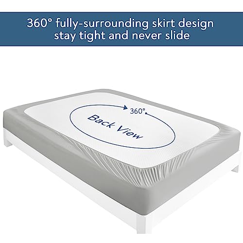 Magik & Kover Twin Mattress Protector Waterproof Cover 2 Pack, Waterproof Bed Twin Fitted Sheet Only, Machine Washable Deep Pocket Single Size Mattress Cover for Kids with Elastic Rubber Band, Grey - Image 5