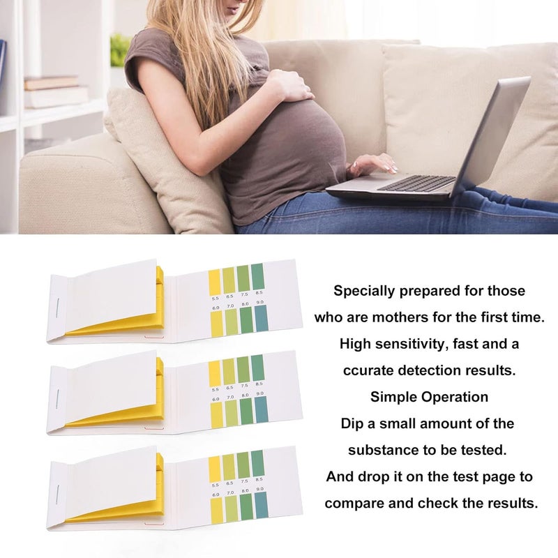 klarako Amniotic Fluid Test Strip,3 Sets Amniotic Fluid Test Strip Maternity Home High Sensitivity Feminine PH Test Strips PH Balance Test Strip - Image 5