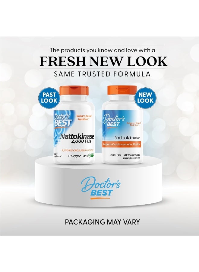 Doctor's Best Nattokinase - 2,000 FU of Enzyme, Supports Heart Health & Circulatory & Normal Blood Flow, Non-GMO, Gluten Free, Vegan, 90 VC - Image 2