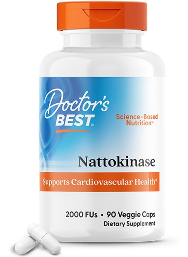 Doctor's Best Nattokinase - 2,000 FU of Enzyme, Supports Heart Health & Circulatory & Normal Blood Flow, Non-GMO, Gluten Free, Vegan, 90 VC - Image 1