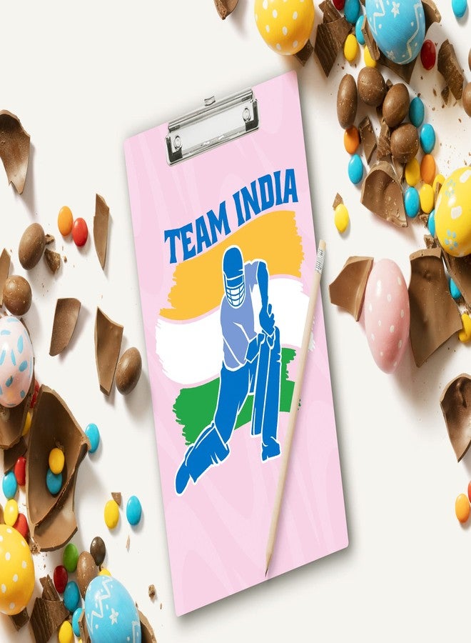 Vprint Quality Wooden Clipboard Writing Pad | Exam Board for Kids Students | Wood Exam Pad | Examination Writing Pad | Clip Board for Girls| Clip Board for Boys (Team India Cricket) - Image 2