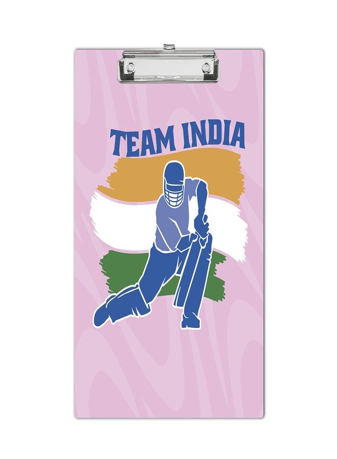 Vprint Quality Wooden Clipboard Writing Pad | Exam Board for Kids Students | Wood Exam Pad | Examination Writing Pad | Clip Board for Girls| Clip Board for Boys (Team India Cricket) - Image 1