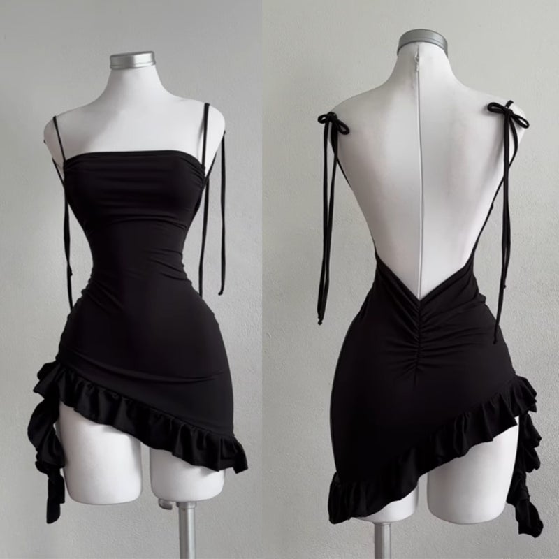 2026 Women's Y2K Tie-Up Bodycon Dress - Image 1