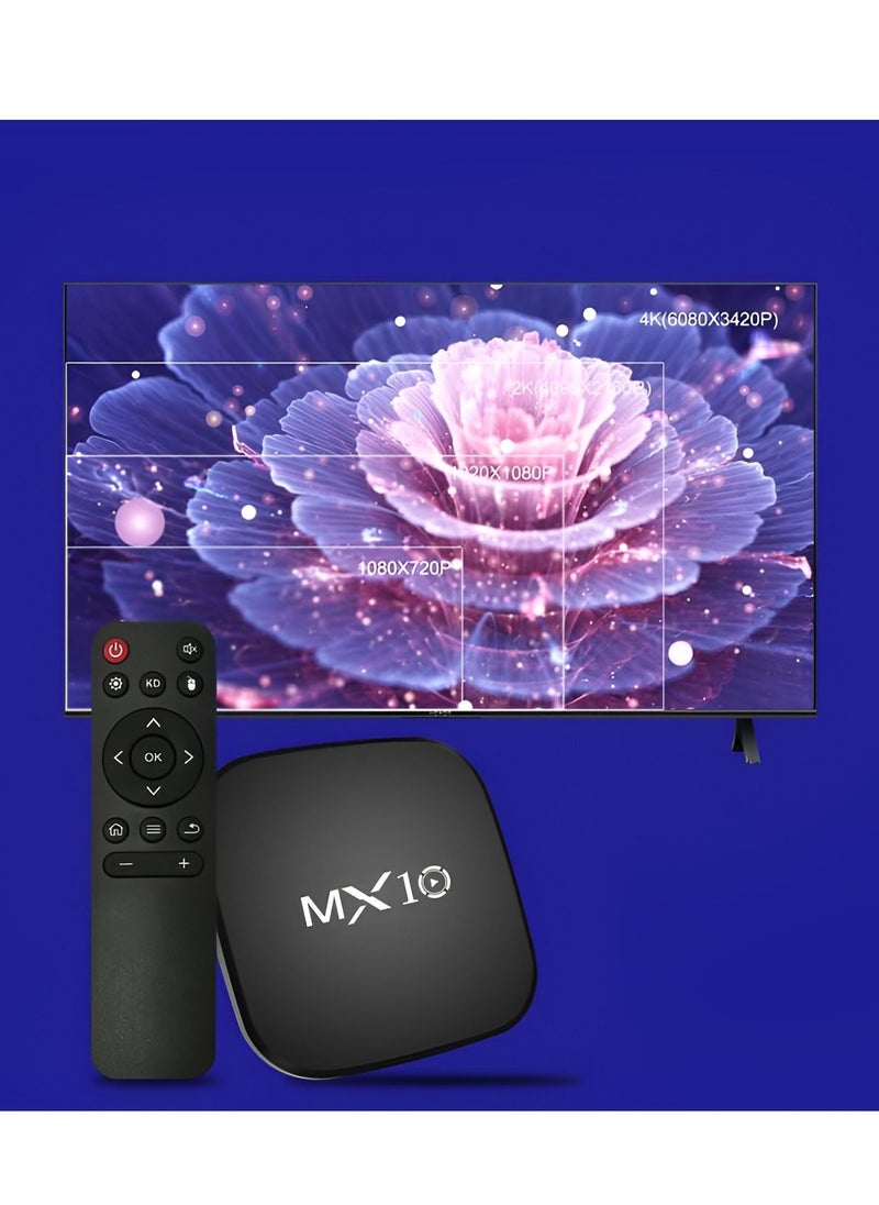 BORTONY - TV Box Set RK3318 Rockchip Quad Core Dual Wifi Android 12 MX10 TV Box 4K HD Player Solid Set Top Box 4k 4.0 - Image 1