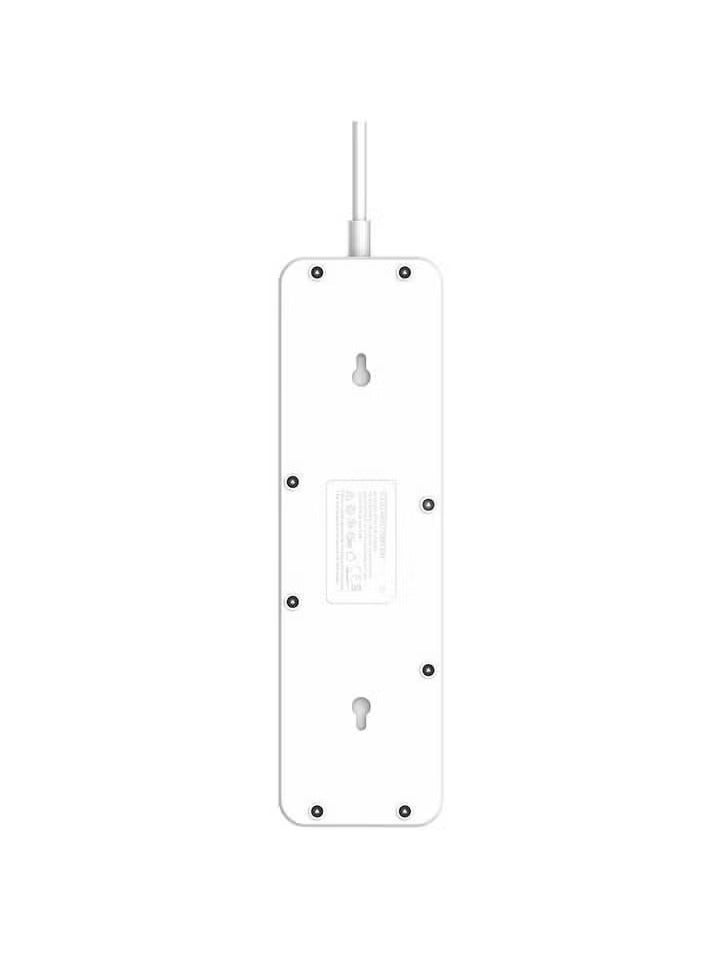 JAJEEK SC5614 Power Strip – 5 AC Outlets & 6 USB Charging Ports, 2m Long Extension Cord, Surge Protection, Perfect for Home & Office, Efficient Power Solution for Multiple Devices - Image 3