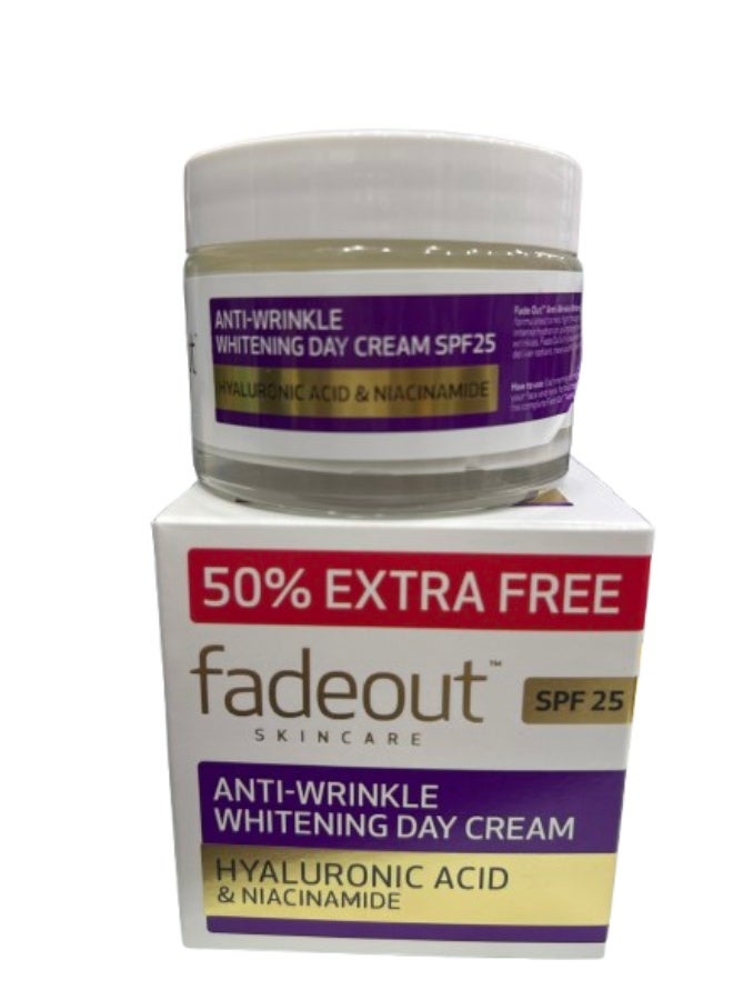 FADEOUT ANTI WRINKLE WHITENING DAY CREAM HYALURONIC ACID & NIACINAMIDE 50ML - Image 1