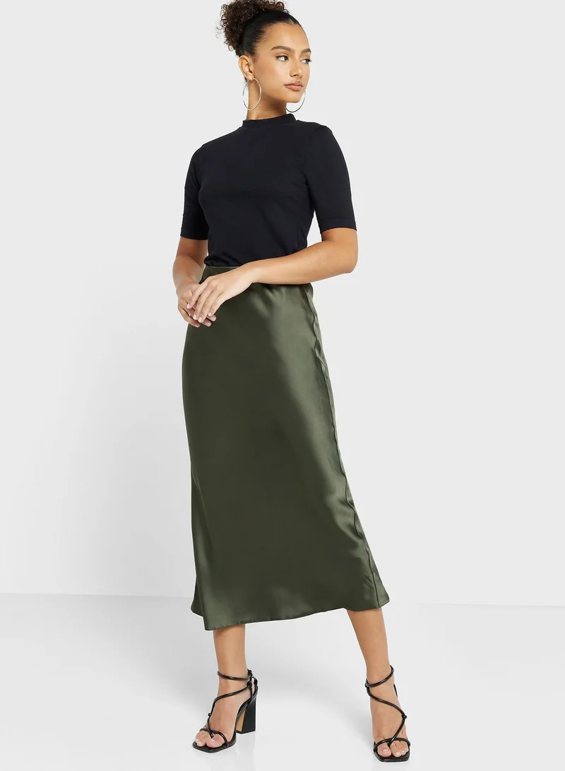 NEW LOOK High Waist Satin Skirt