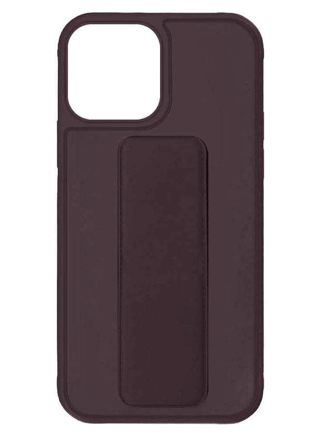 Zolo Finger Grip Holder and standing cover with Car Magnetic Multi-function Shockproof Protective Case Cover For iphone 12 Pro Brown - Image 3