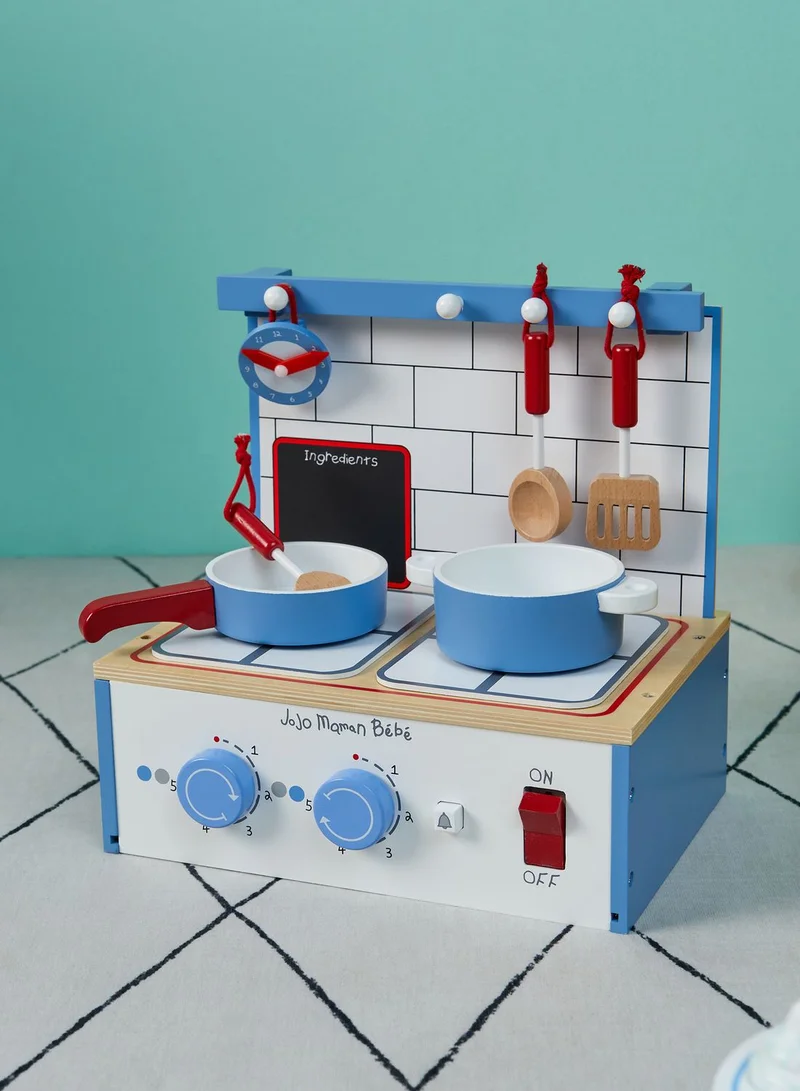 JoJo Maman Bebe Wooden Table Top Kitchen Toy Set