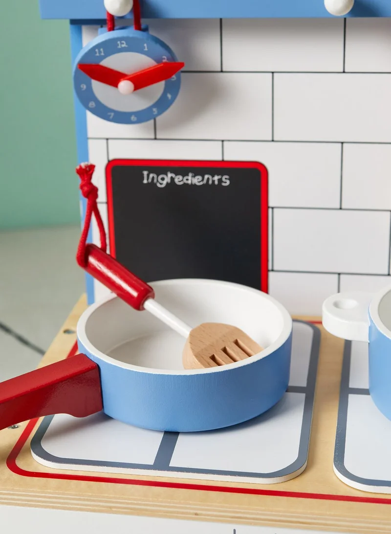 JoJo Maman Bebe Wooden Table Top Kitchen Toy Set