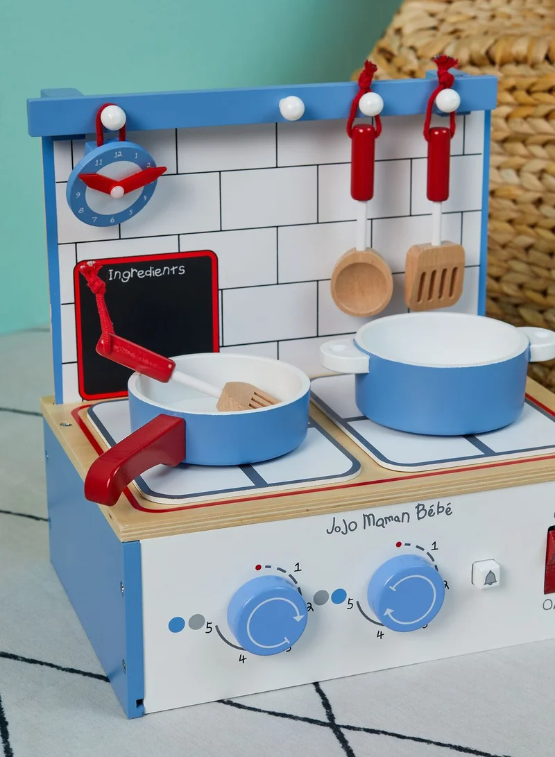 JoJo Maman Bebe Wooden Table Top Kitchen Toy Set