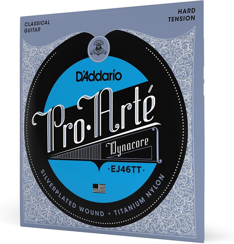 D'Addario Pro-Arte EJ46TT Dynacore Classical Guitar Strings - Hard Tension, Silver Plated Wrap, Titanium Nylon Trebles - Image 1