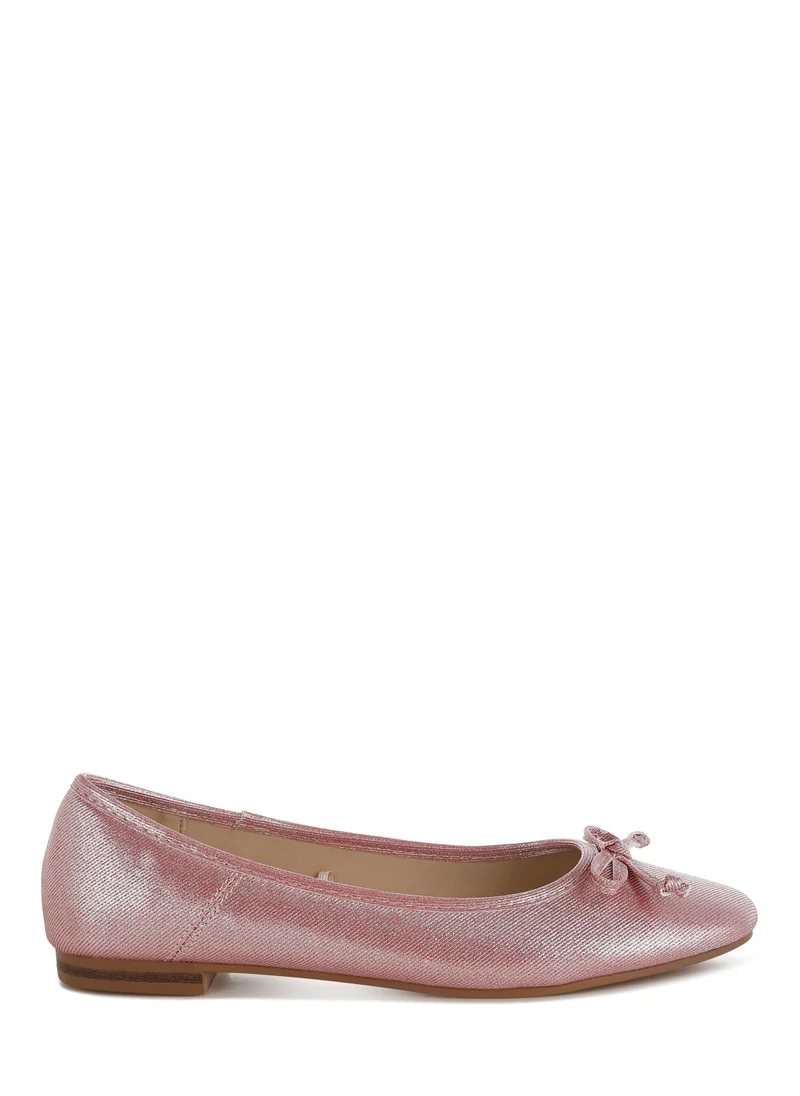 London Rag Metallic Ballet Flats in Red