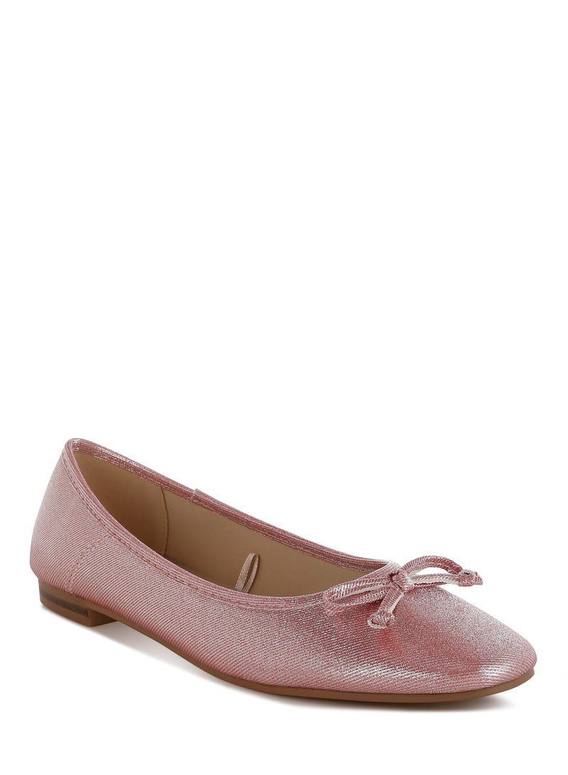 London Rag Metallic Ballet Flats in Red  - Image 2