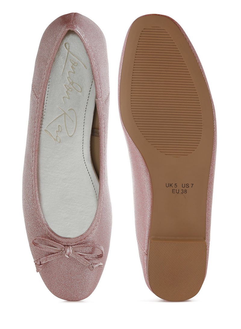 London Rag Metallic Ballet Flats in Red  - Image 4