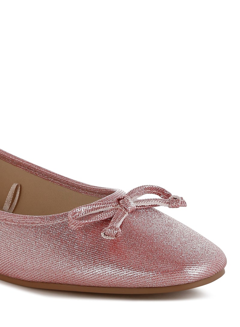 London Rag Metallic Ballet Flats in Red  - Image 5