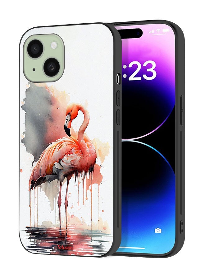 Tolwak Apple iPhone 15 Plus Protective Case Cover Tropical Watercolor Art - Image 1
