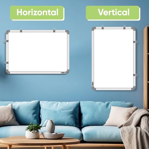 YAJNAS White Board 1.5X2 Feet Non-Magnetic Double Sided Whiteboard & Chalkboard Both Side Writing Board with 2 whiteboard Markers + 1 White Board Duster - Set of 4 Items - Image 4