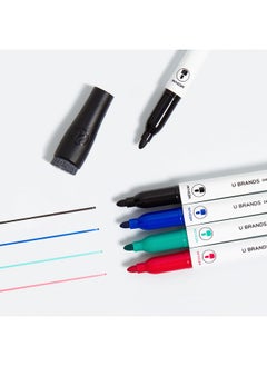U Brands Dry-Erase Markers, Office Supplies, Assorted Colors, Medium Point, 12 Count  - Image 3