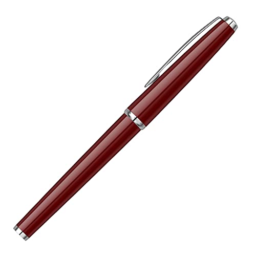 Scrikss Medium Nib Fountain Ink Pen Works with Cartridges & Converters Burgundy ABS Body Vintage 33 Modern & Elegant Design Ideal for Office, Home, College, Gifting - Image 5