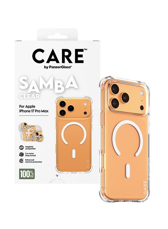 PanzerGlass CARE Fashionable Case Samba with White Magsafe iPhone 17 Pro Max - Clear - Image 2