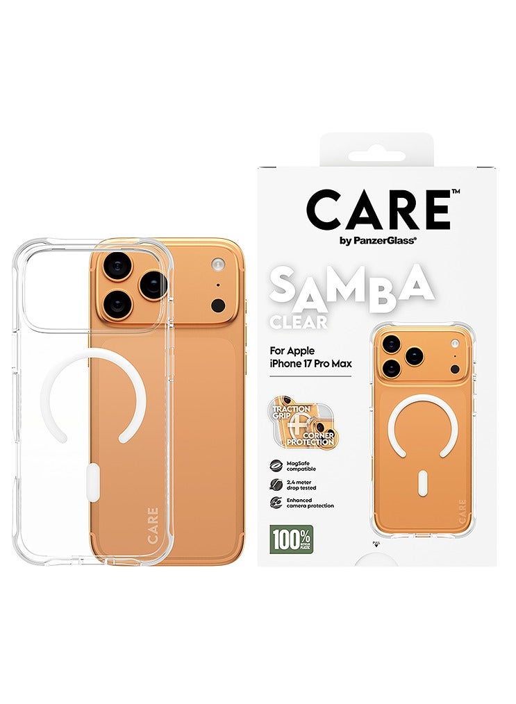 PanzerGlass CARE Fashionable Case Samba with White Magsafe iPhone 17 Pro Max - Clear - Image 1
