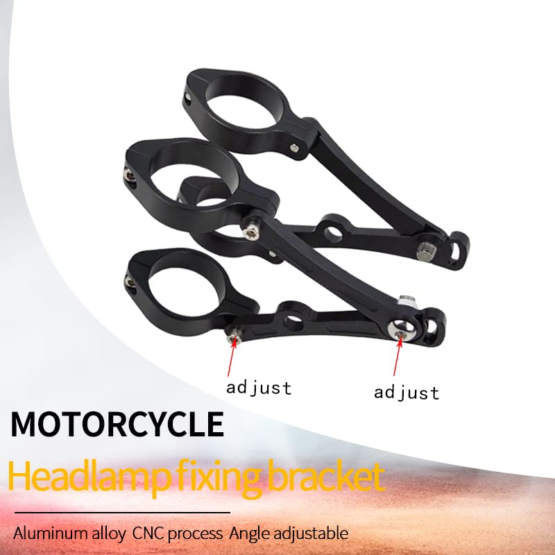 HARPUOU Motorcycle Headlight Bracket 46-50mm Black Headlamp CNC Fork Tube Side Mount Bracket for Most Motorbikes - Image 3