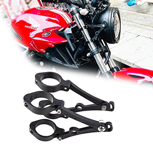 HARPUOU Motorcycle Headlight Bracket 46-50mm Black Headlamp CNC Fork Tube Side Mount Bracket for Most Motorbikes - Image 1
