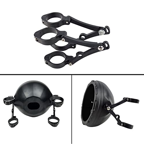 HARPUOU Motorcycle Headlight Bracket 46-50mm Black Headlamp CNC Fork Tube Side Mount Bracket for Most Motorbikes - Image 5