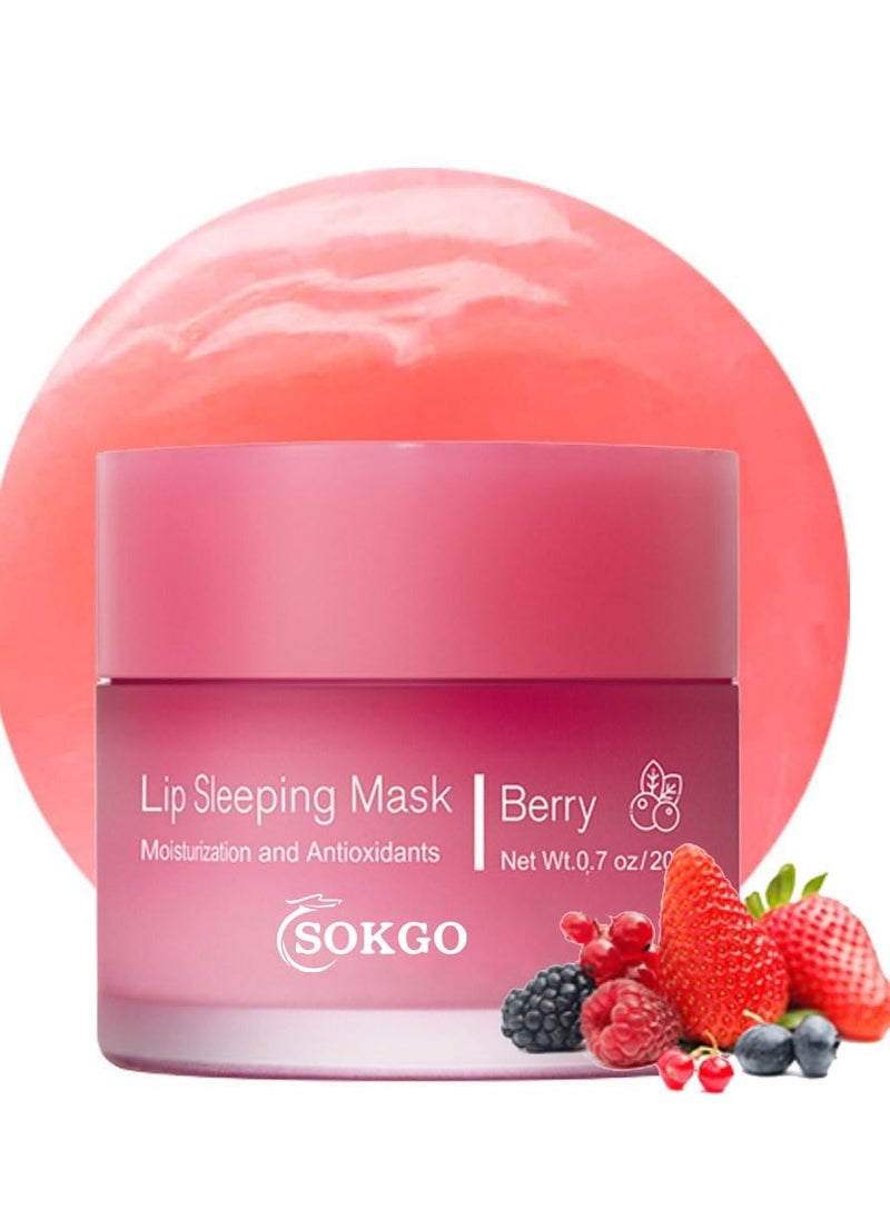 Sokgo Sleeping lip mask, Nourish & Hydrate Lip Mask With Vitamin C, Antioxidants, Lip Balm, Lip Skin Care, Improve Lip Color, Reduce Lip Lines 