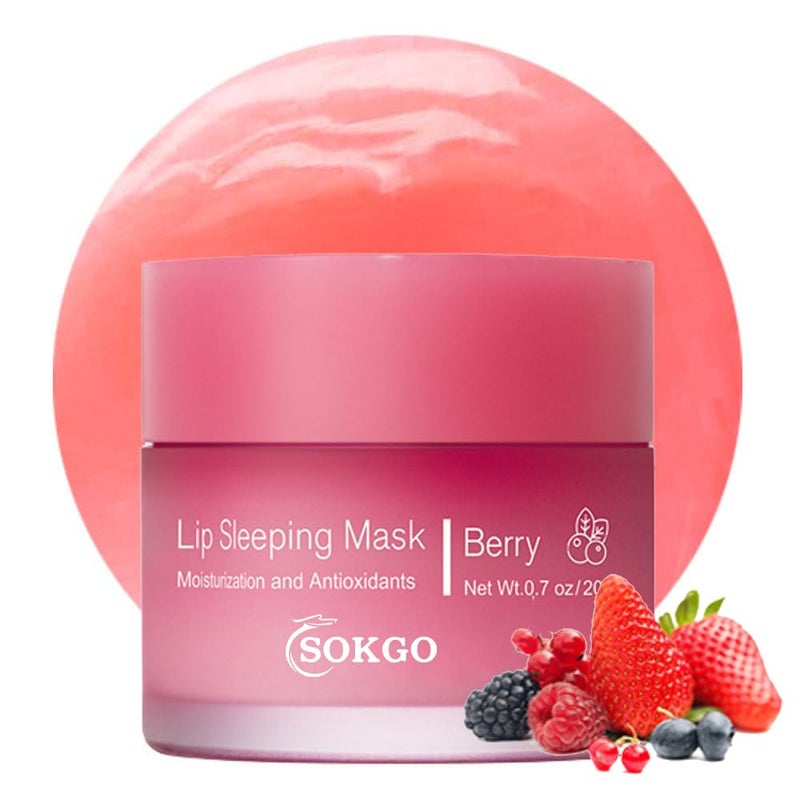 Sokgo  Sleeping lip mask, Nourish & Hydrate Lip Mask With Vitamin C, Antioxidants, Lip Balm, Lip Skin Care, Improve Lip Color, Reduce Lip Lines - Image 1