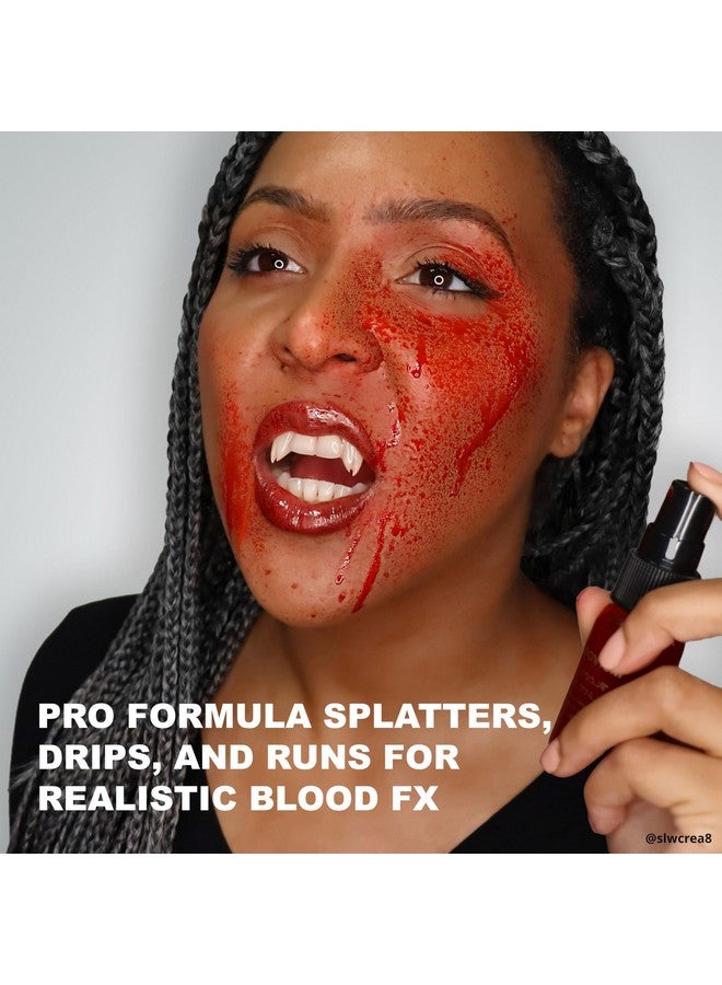 mehron Makeup Blood Splatter | Professional Fake Spray Blood | Fake Blood Makeup For Performance, Halloween, Face Paint, Costumes, & Special Fx 1 Fl Oz (30 Ml) - Image 2