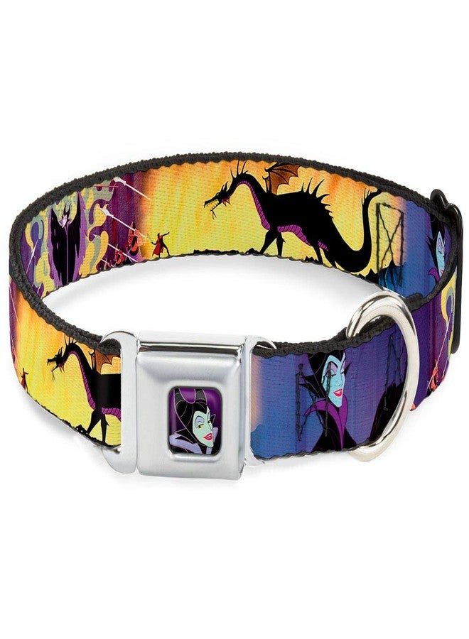Buckle Down Buckle-Down Seatbelt Buckle Dog Collar - Maleficent Poses - 1" Wide - Fits 11-17" Neck - Medium - Image 1