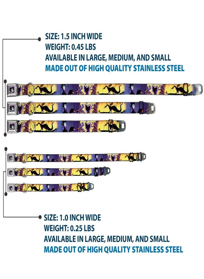 Buckle Down Buckle-Down Seatbelt Buckle Dog Collar - Maleficent Poses - 1" Wide - Fits 11-17" Neck - Medium - Image 3