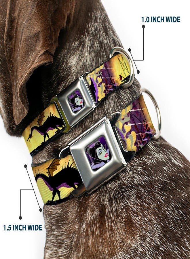 Buckle Down Buckle-Down Seatbelt Buckle Dog Collar - Maleficent Poses - 1" Wide - Fits 11-17" Neck - Medium - Image 2