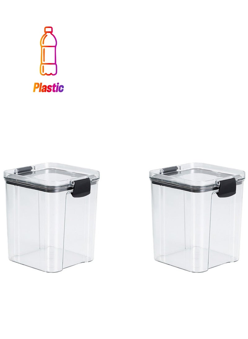 ZIMNEST Set of 2 pieces 950ML Airtight Food Storage with Lid, Double Sealed Thick storage Jar, Leak Proof, Easy to Clean, BPA Free, Kitchen and Other Storage - Image 1