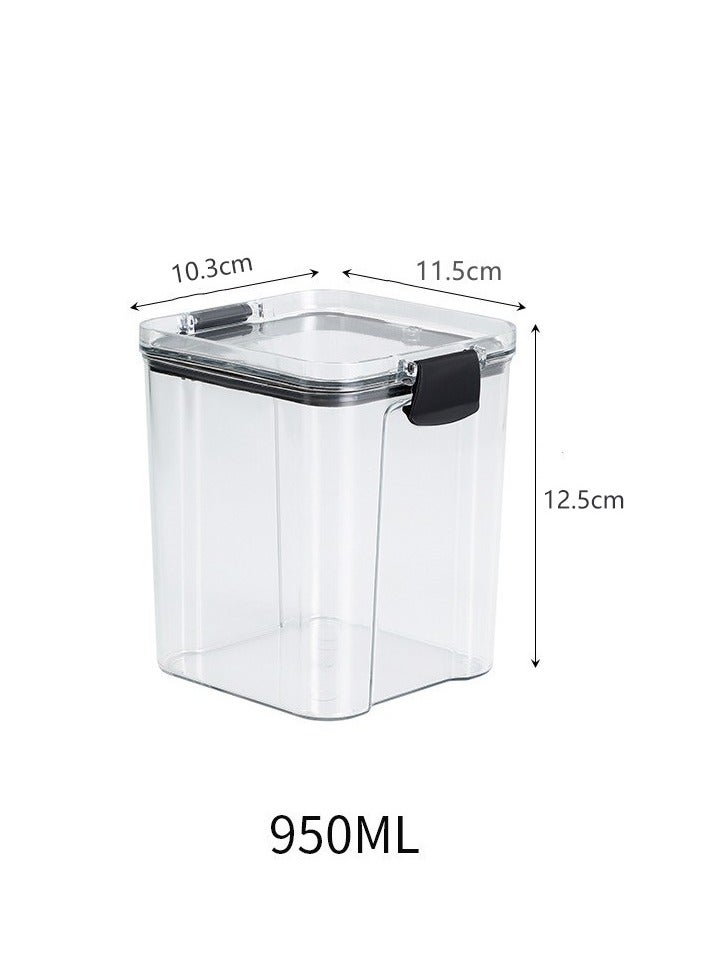 ZIMNEST Set of 2 pieces 950ML Airtight Food Storage with Lid, Double Sealed Thick storage Jar, Leak Proof, Easy to Clean, BPA Free, Kitchen and Other Storage - Image 2