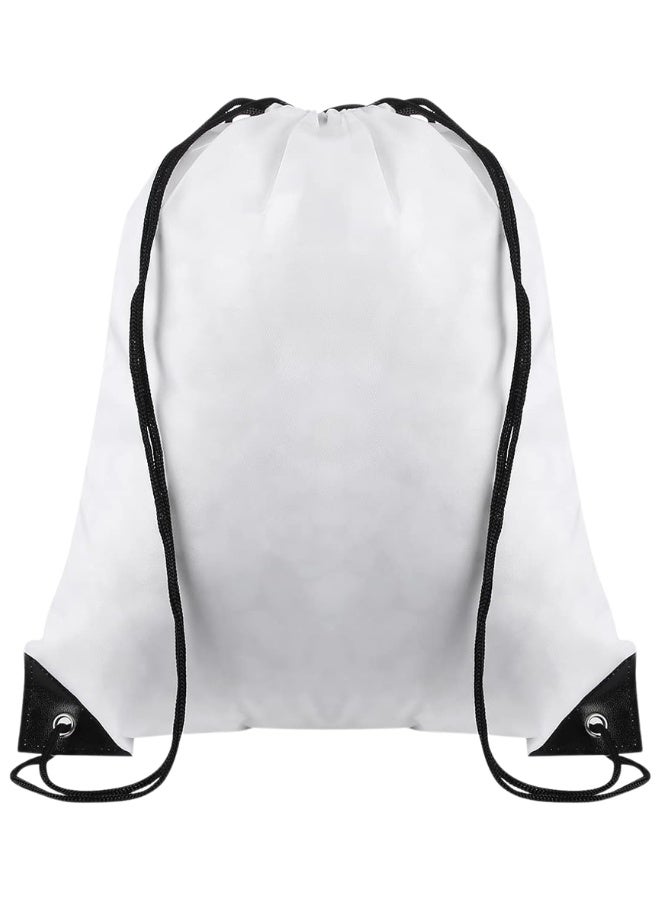 Drawstring Backpack Bag, Sport Gym Sackpack Cinch String Backpack, Lightweight Foldable Polyester Sports Bag (43 x 33 cm) for Gym, Travel, Beach, Hiking & Daily Use – Durable & Large Capacity - Image 1
