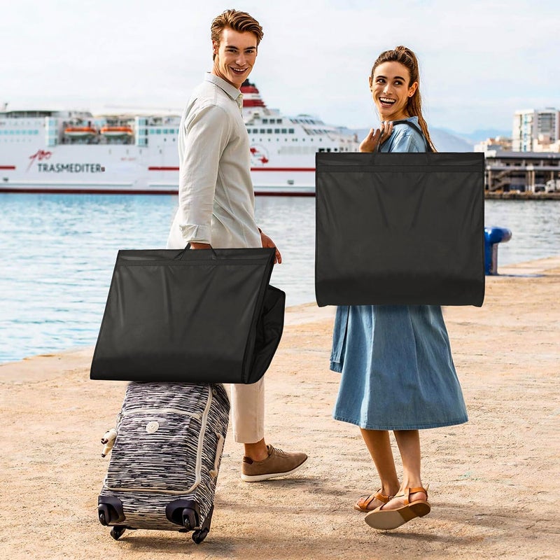 MISSLO MISSLO 65" Long Garment Bags for Travel Dress Bags Wedding Dress Cover Waterproof Clothing Bags Storage Traveling Clothes Protector for Closet Wardrobe Bags 2 Packs for Gowns, Tuxedos, Coats, Black  - Image 2