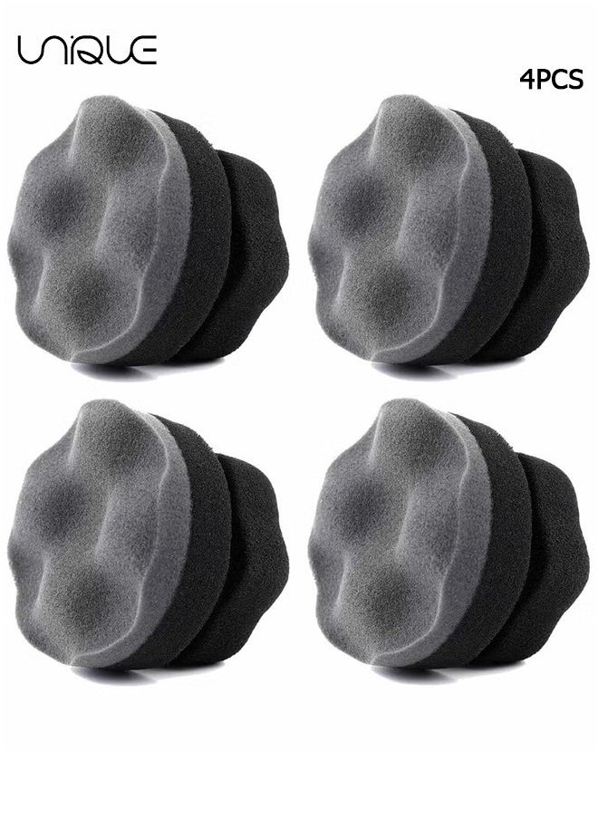 Unique 4 Pack Pro Tire Hex Grip Applicator Reusable Shine Dressing Pad Car Cleaning Supplies After Wash Cleaner for Vinyl Rubber Trim Accessories Wheel Rim，For Tire Detailing  - Image 1