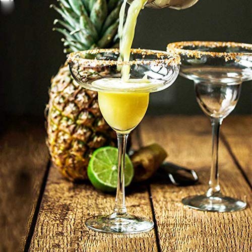 kddigz kddigz Margarita Glass Set of 6 Cocktail Wine Glasses Classic for Drinking Wide Mouth Cocktail Wine Drinking Glasses Glass Super Clarity Clear Set 200ml Transparent Set of 6 190 MLClear  - Image 3