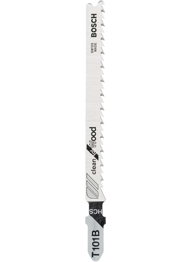 BOSCH T101B Jigsaw Blades High Carbon Steel Material Fine Progressive Tooth Pitch 2.7 Mm Cuts Woodworking Materials With 3 30 Mm Thickness 5 Pcs  - Image 1