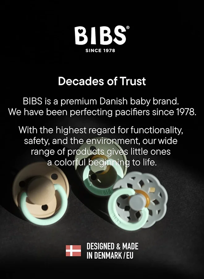 بيبس Colour Baby Pacifier, Latex Round Nipple, Size 2, 6-18 Months, Sage Glow, Glow-In-The-Dark, 1 Pieces
